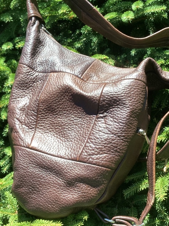 Vintage Thick Distressed Pebbled Leather Multi Compartment Backpack Handbag? main image 14